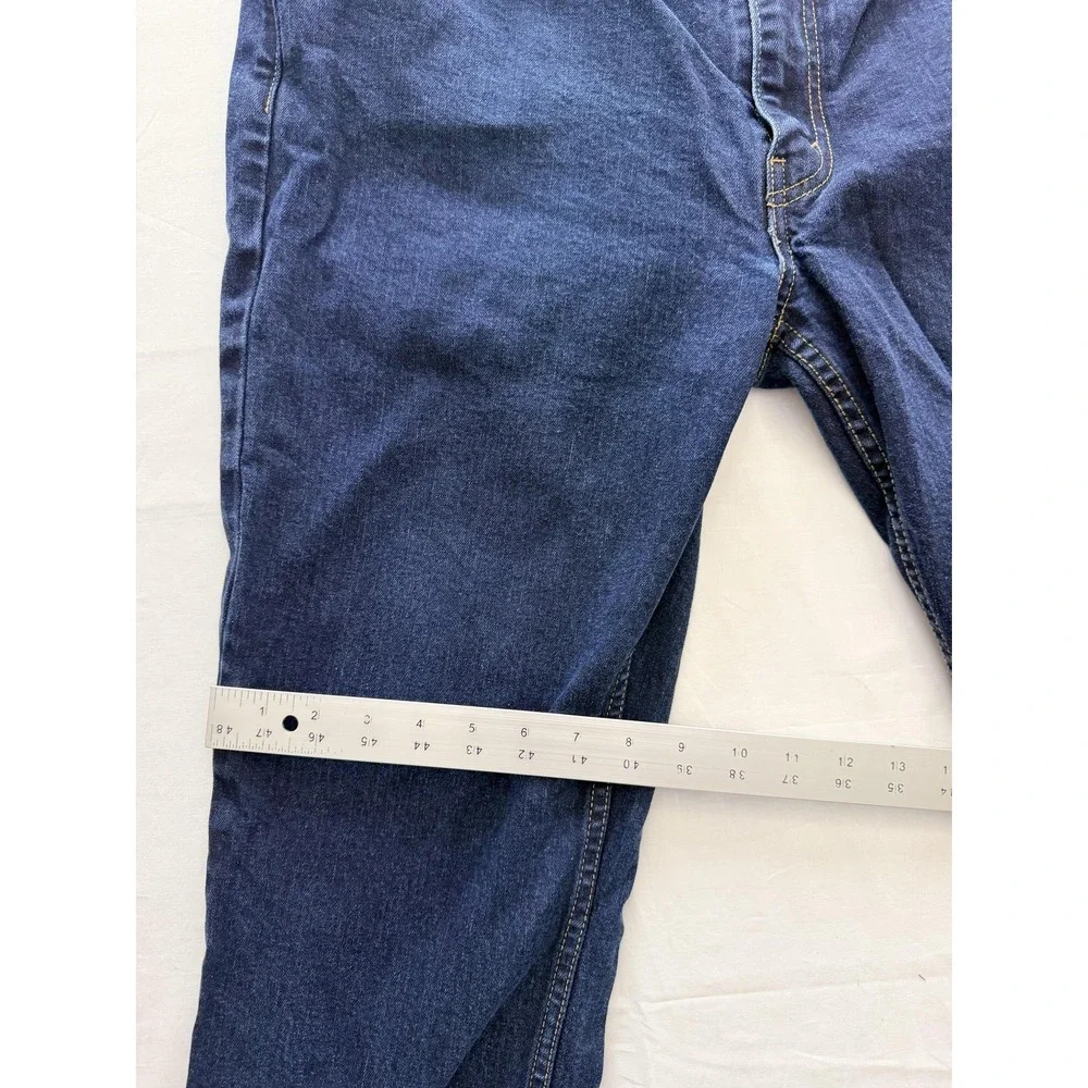 Levi's 514 Jeans Mens 38x30 Blue Dark Wash Regular Straight Denim Pants Casual